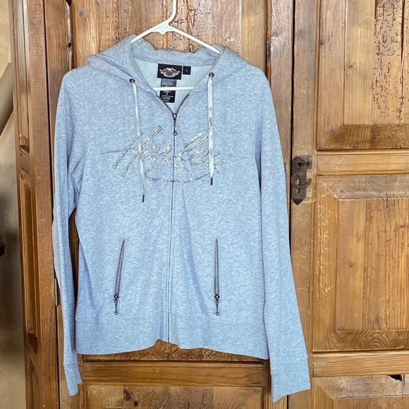 Harley Davidson gray hoodie